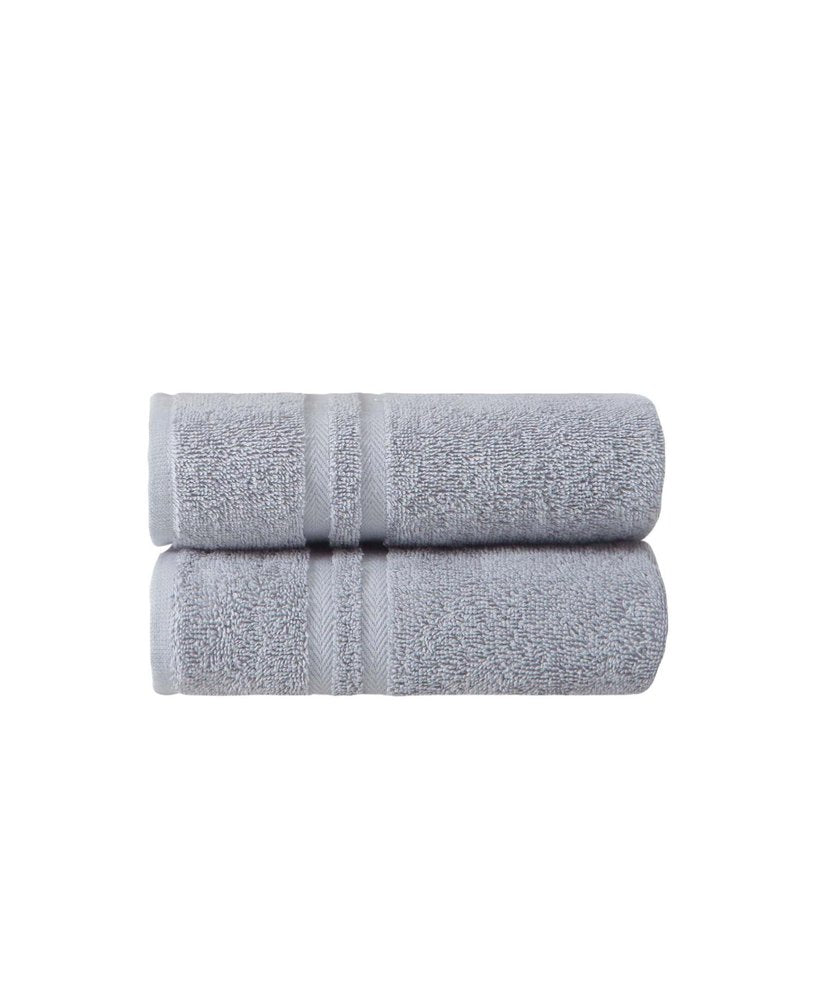 Set of Two White Turkish Cotton 16" X 30" Hand Towels