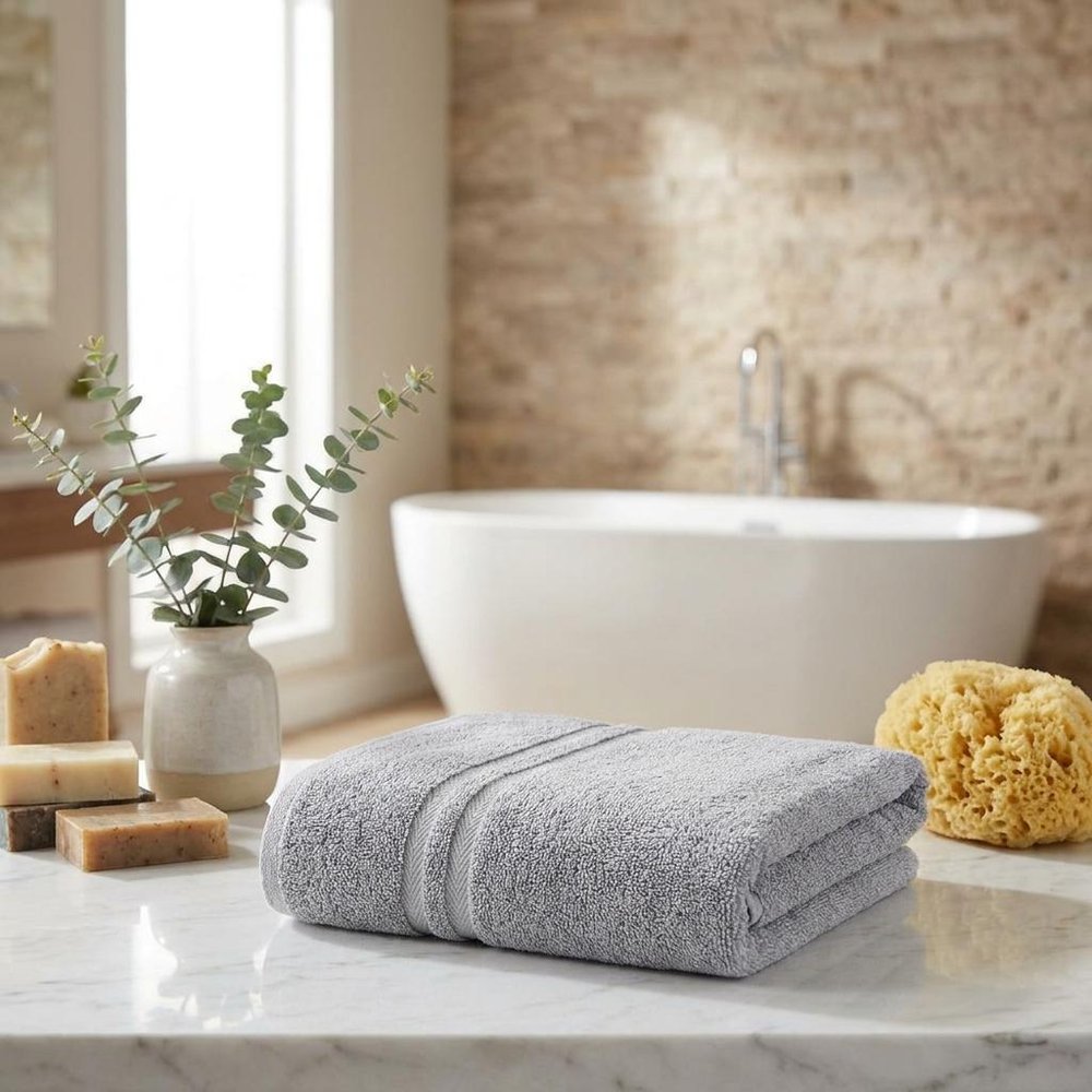 Set of Two White Turkish Cotton 16" X 30" Hand Towels