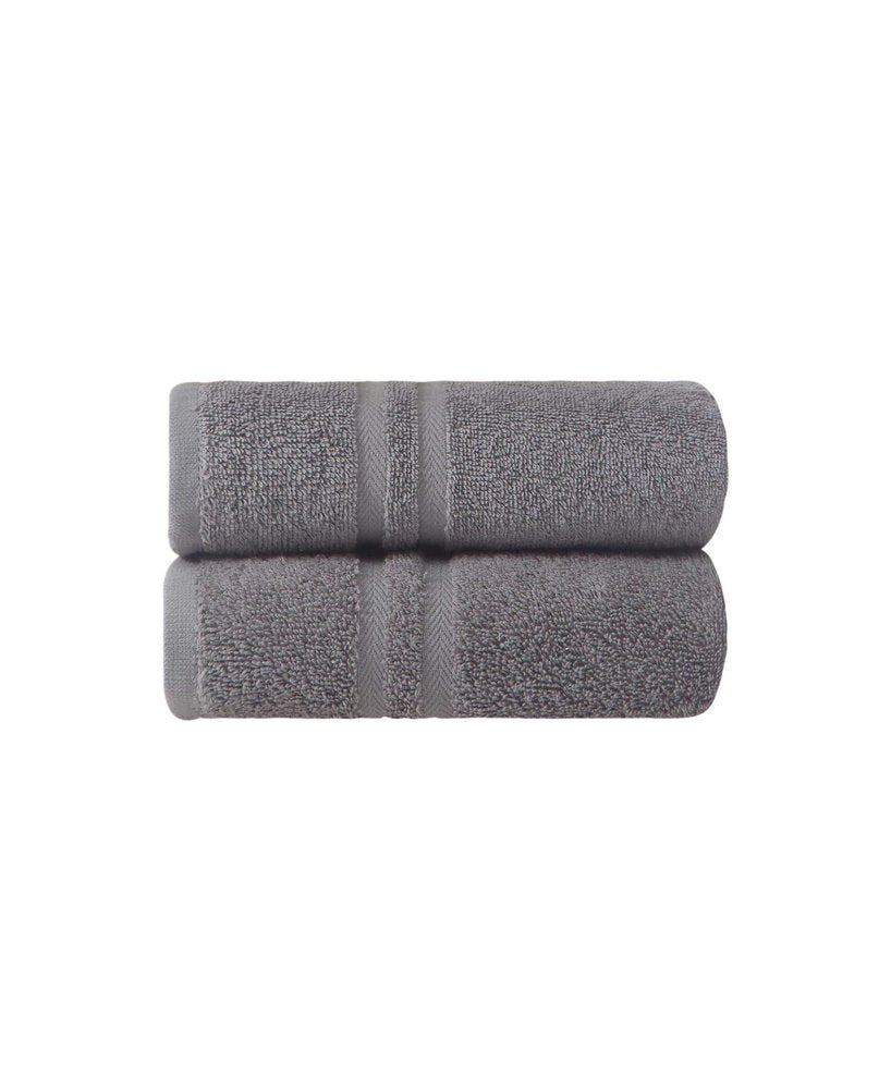 Set of Two White Turkish Cotton 16" X 30" Hand Towels
