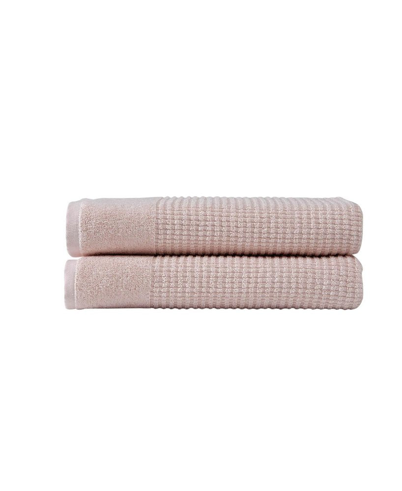 Set of Two White Polka Dots Turkish Cotton 27" X 54" Bath Towels