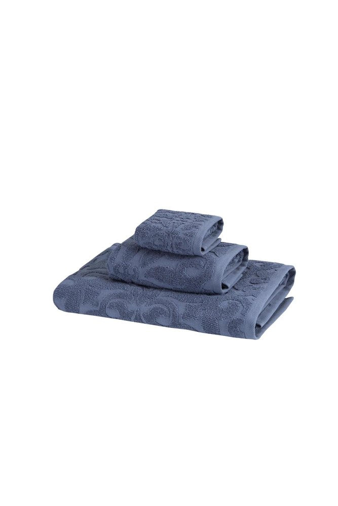Set of Three Brown Floral Turkish Cotton Towel Set