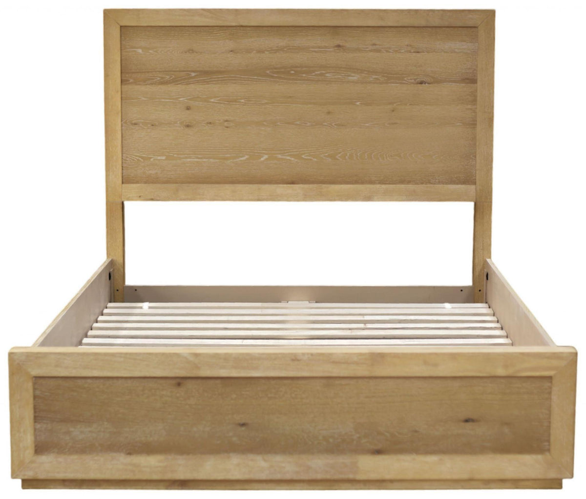 Oak Wood Queen Bed Frame