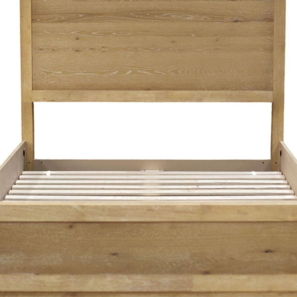 Oak Wood Queen Bed Frame