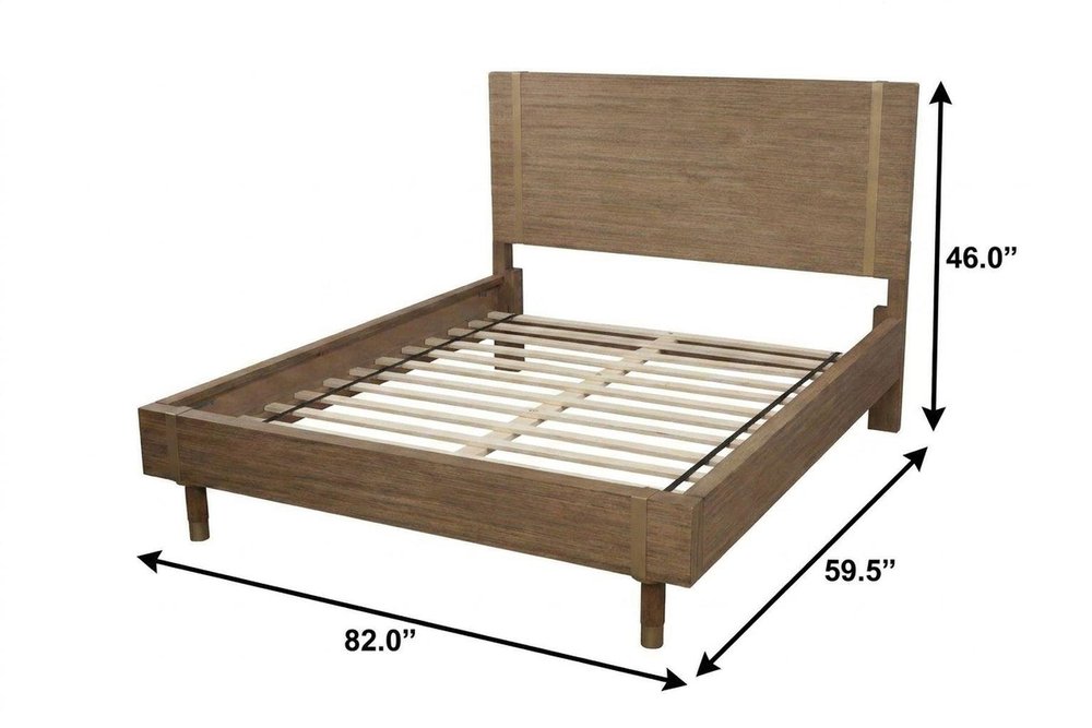 Natural Wood Full Bed Frame