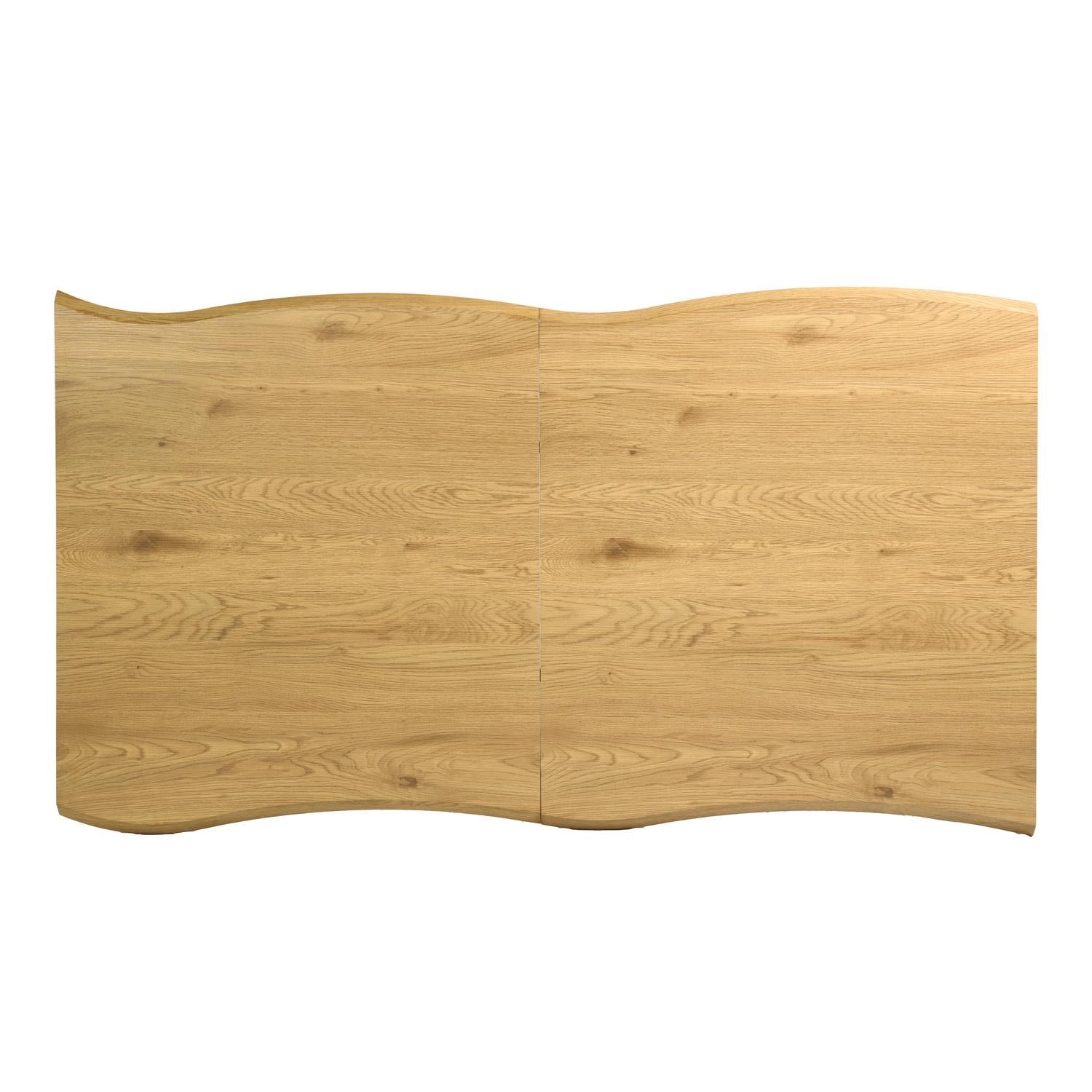 63" Natural And Black Wood And Steel Live Edge Dining Table