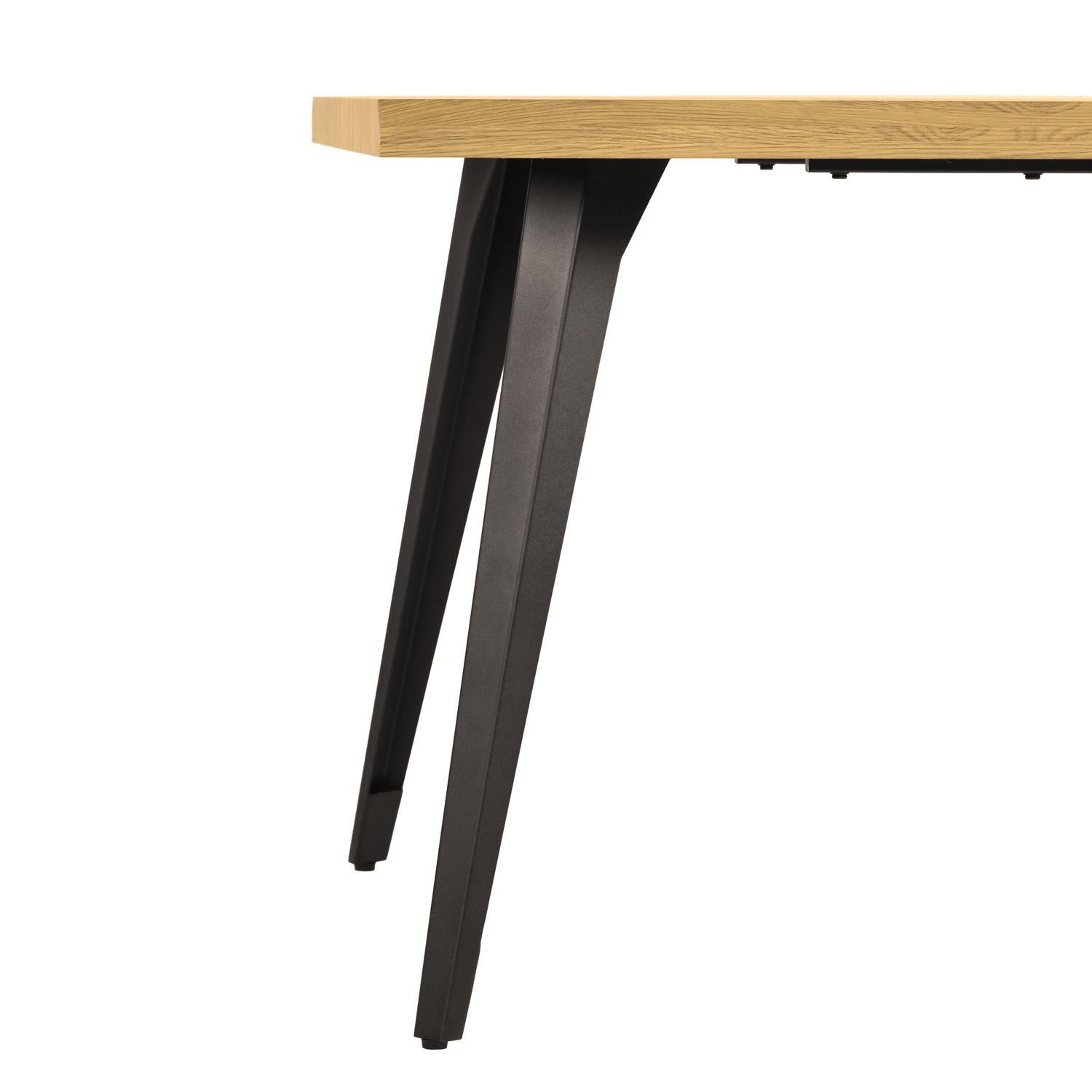 63" Natural And Black Wood And Steel Live Edge Dining Table