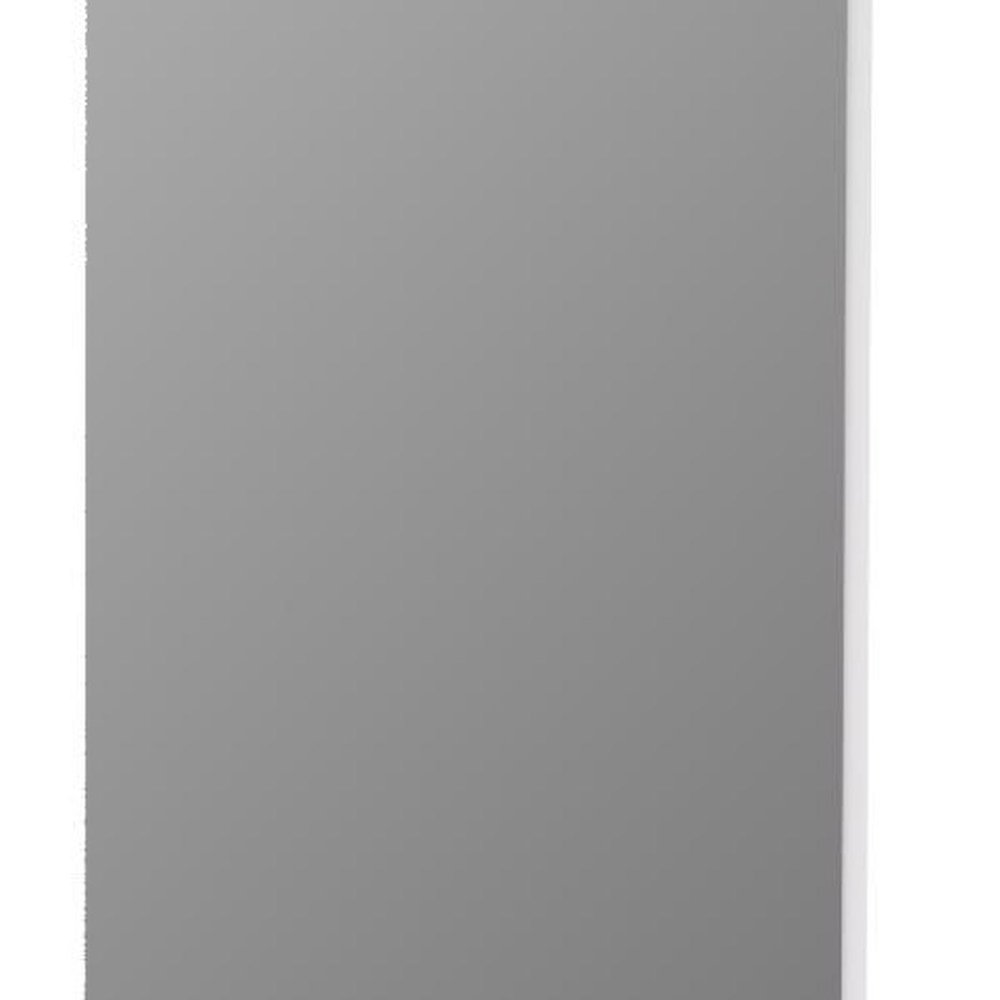 47" Black Aluminum Wall Mounted And Over The Door Framed Full Length Hanging Mirror