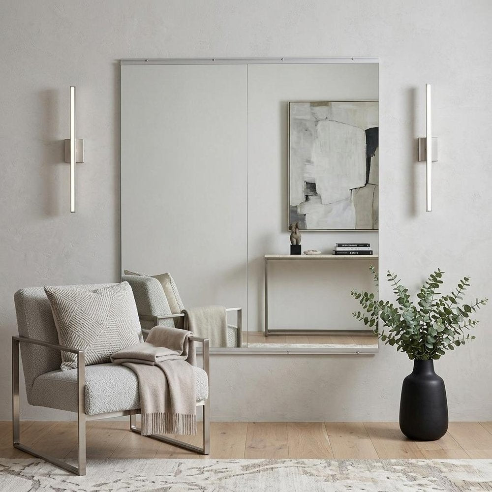 Set of Two Frameless Full Length Mirror