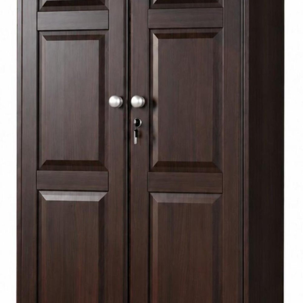 72" Coffee Solid Wood Two Door Single Drawer Combo Dresser