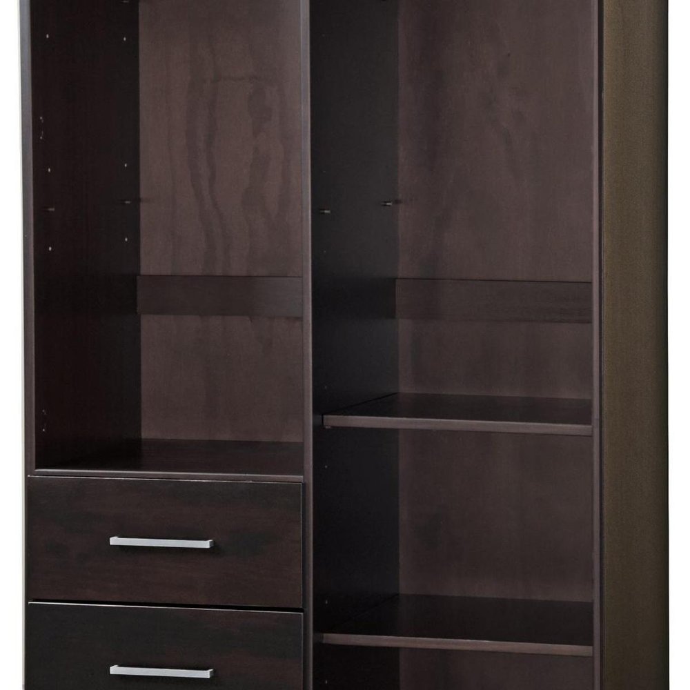 72" White Solid Wood Two Door Three Drawer Combo Dresser