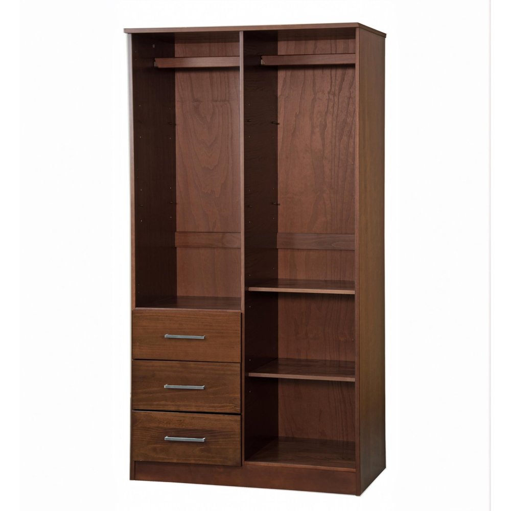 72" White Solid Wood Mirrored Two Door Three Drawer Combo Dresser