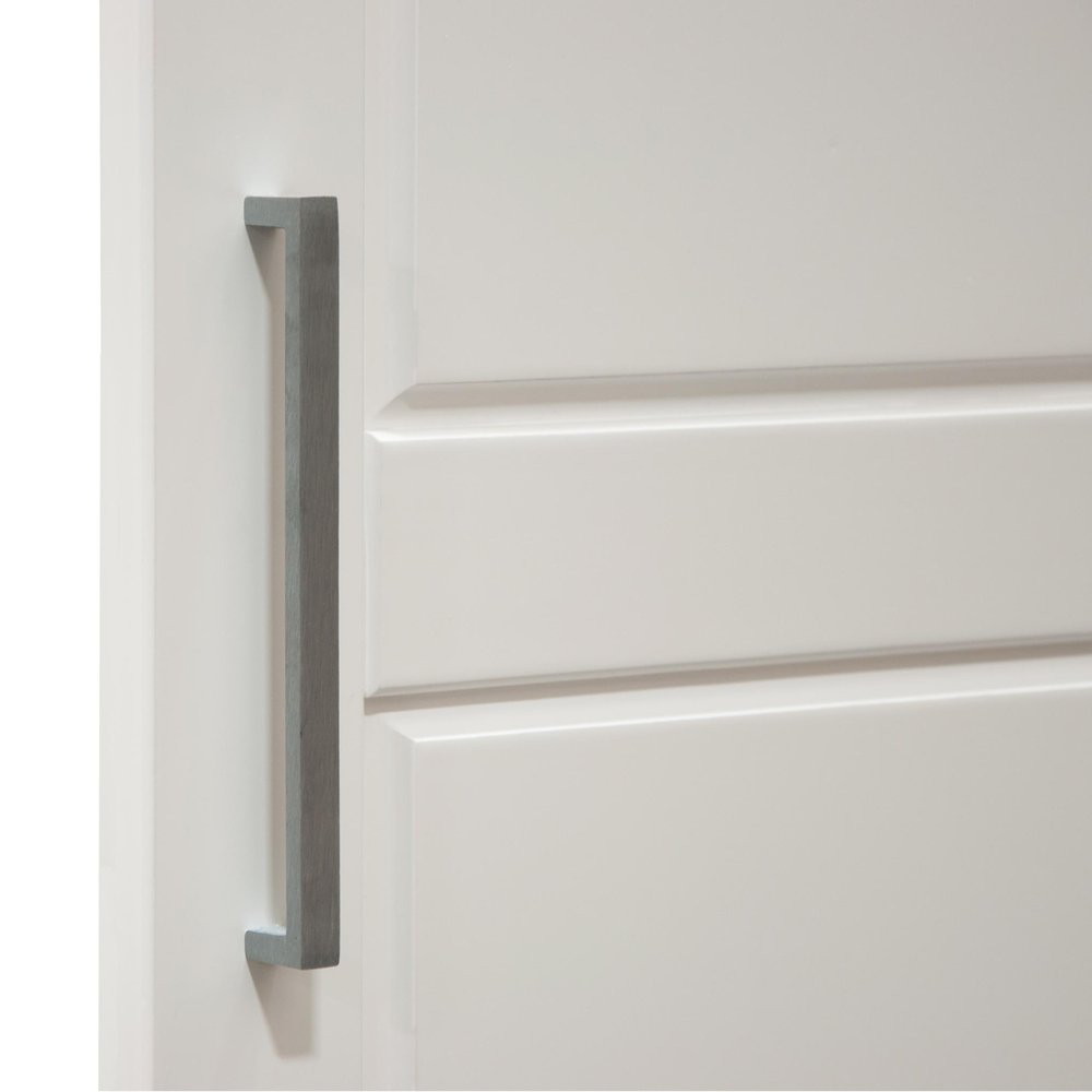 72" White Solid Wood Three Door Three Drawer Combo Dresser