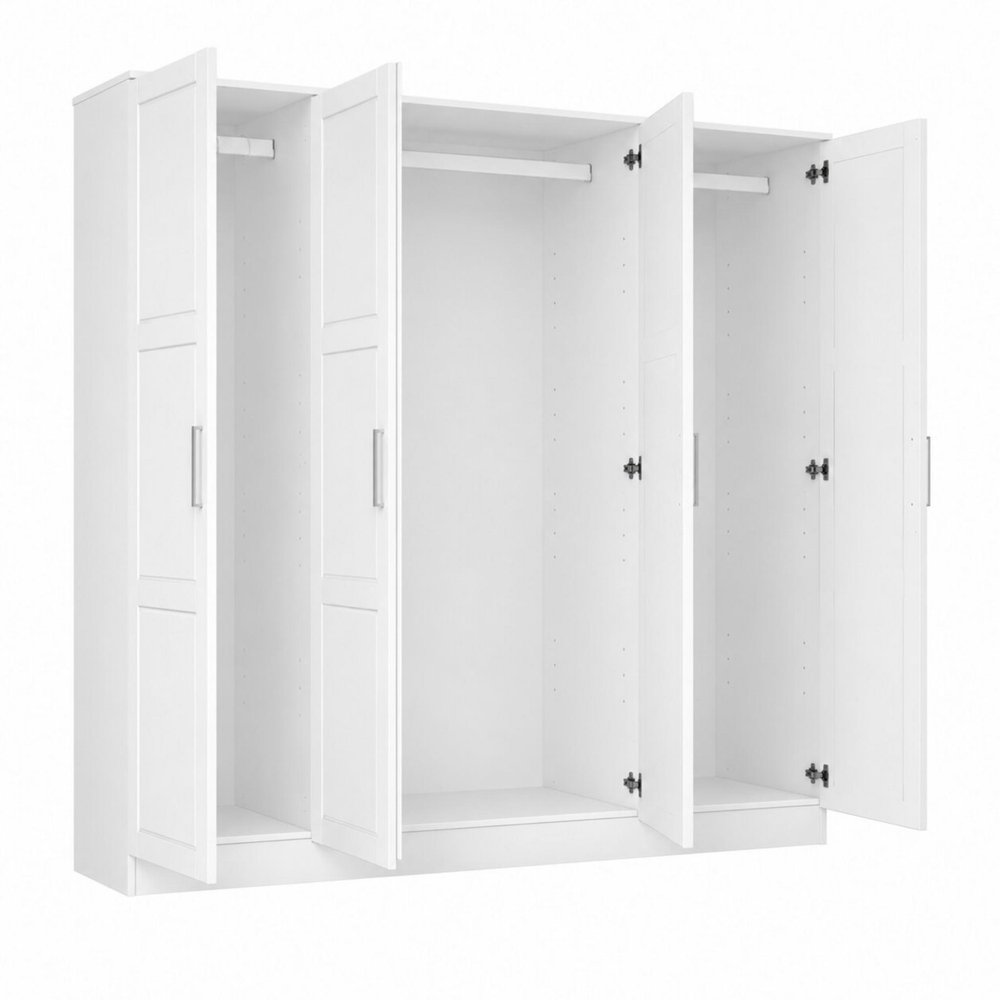 72" Gray Solid Wood Mirrored Four Door Combo Dresser