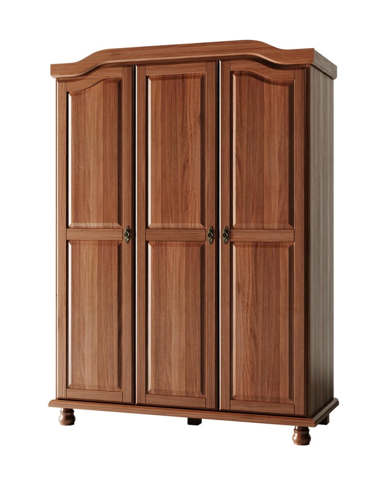 74" White Solid Wood Three Door Combo Dresser