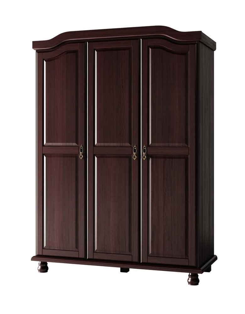 74" White Solid Wood Three Door Combo Dresser