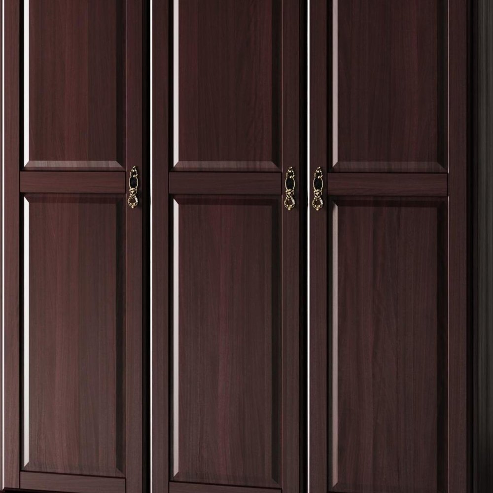 74" White Solid Wood Three Door Combo Dresser