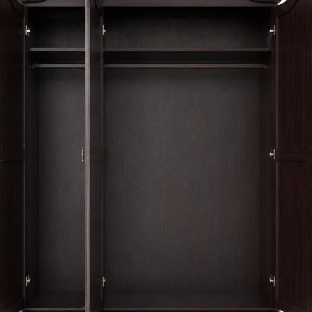 74" White Solid Wood Three Door Combo Dresser