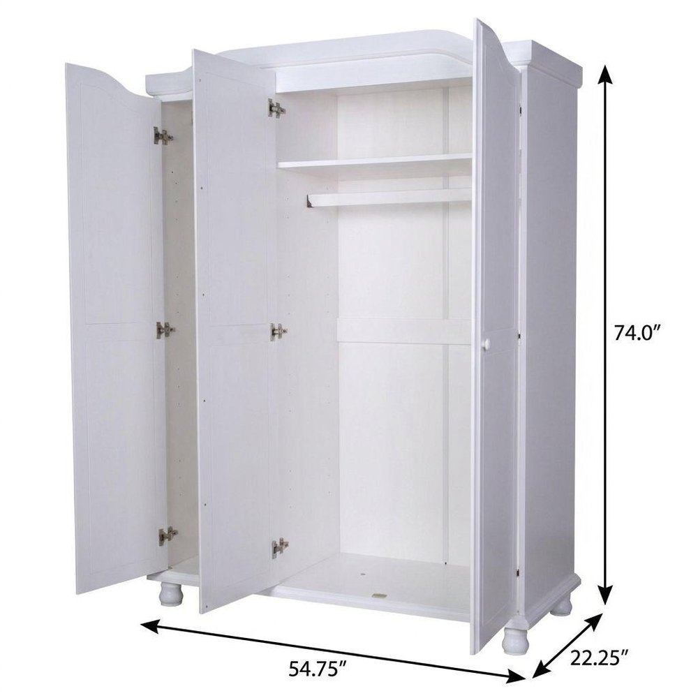 74" Coffee Solid Wood Mirrored Three Door Combo Dresser