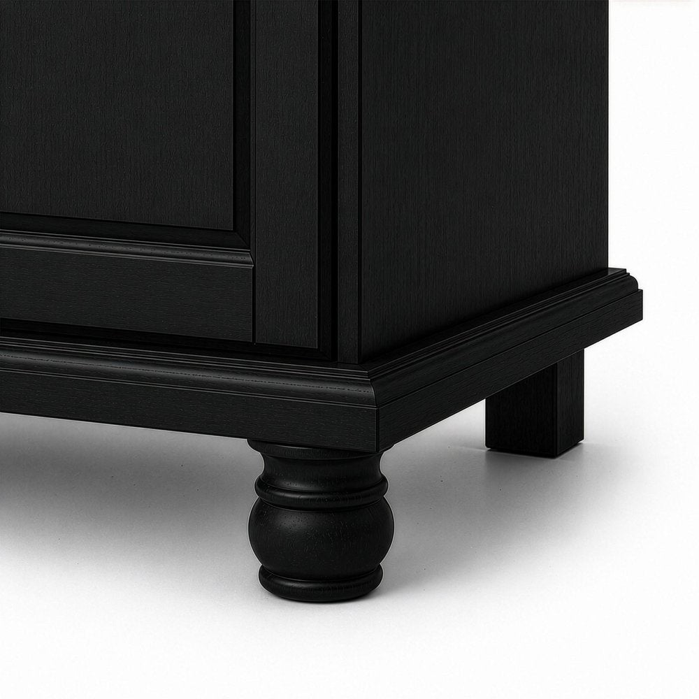 74" White Solid Wood Mirrored Four Door Combo Dresser