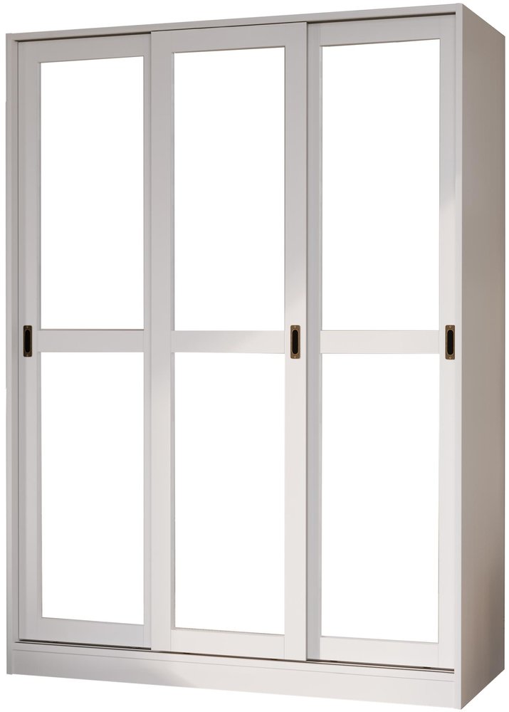 72" White Solid Wood Mirrored Two Door Combo Dresser