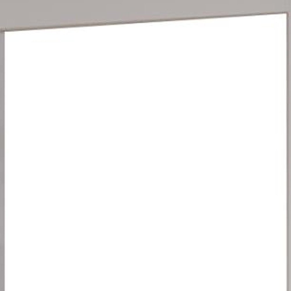 72" White Solid Wood Mirrored Two Door Combo Dresser