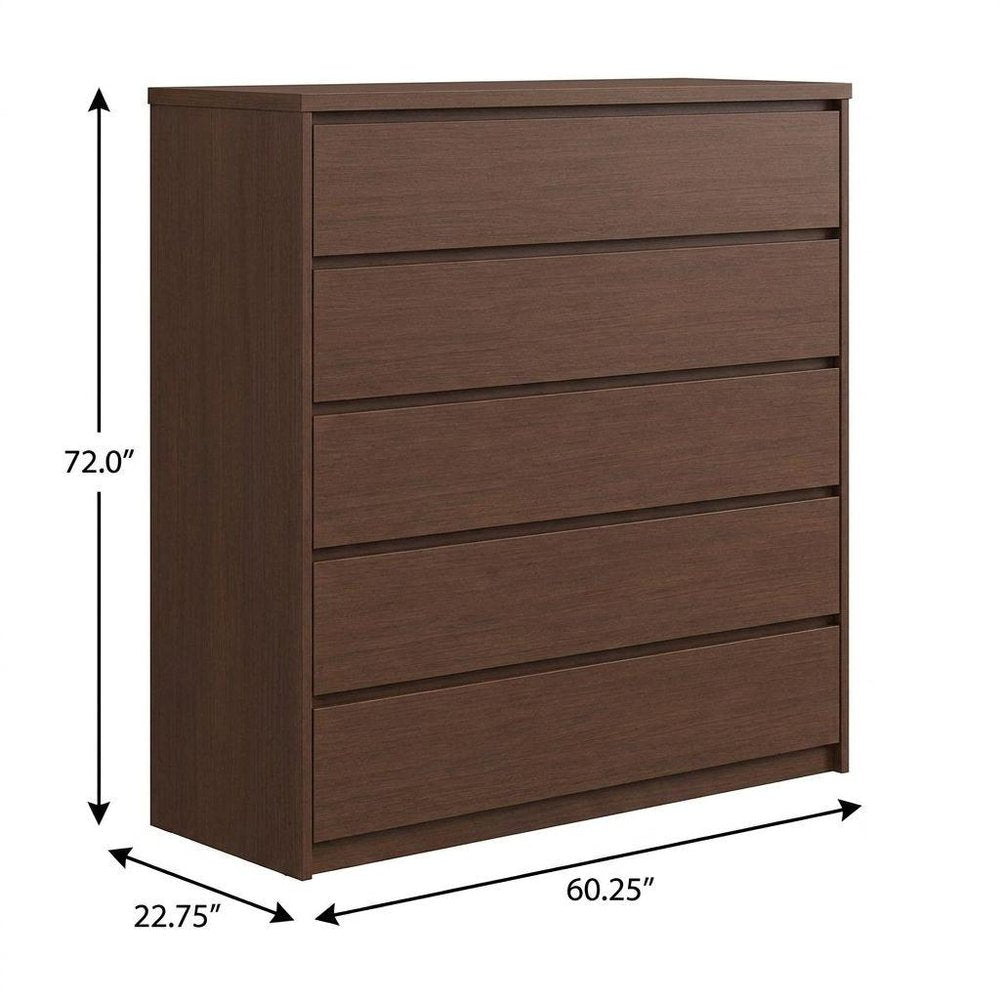 72" White Solid Wood Four Door Combo Dresser