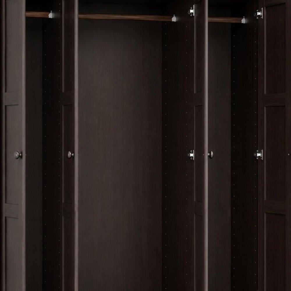 72" White Solid Wood Four Door Combo Dresser