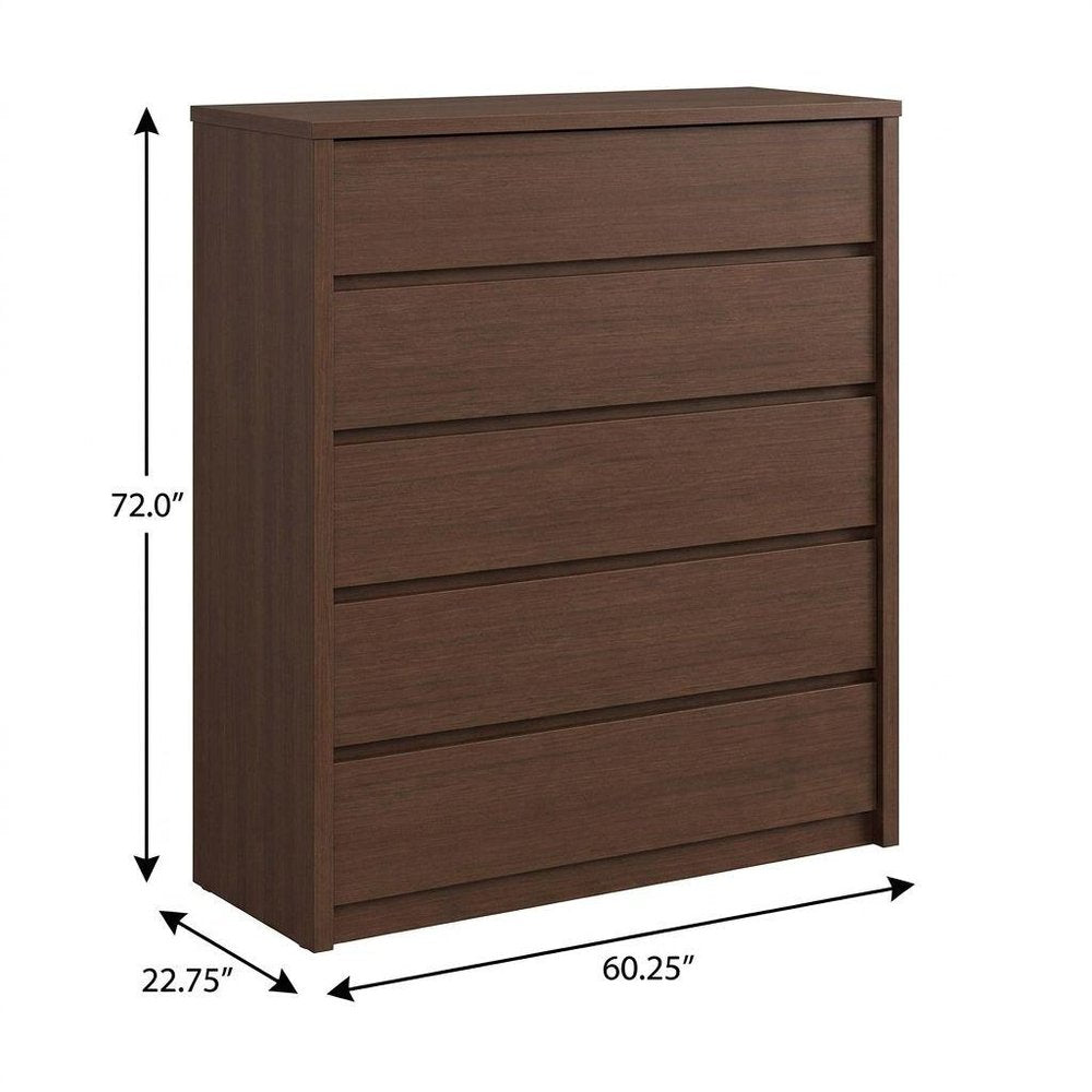 72" White Solid Wood Four Door Combo Dresser
