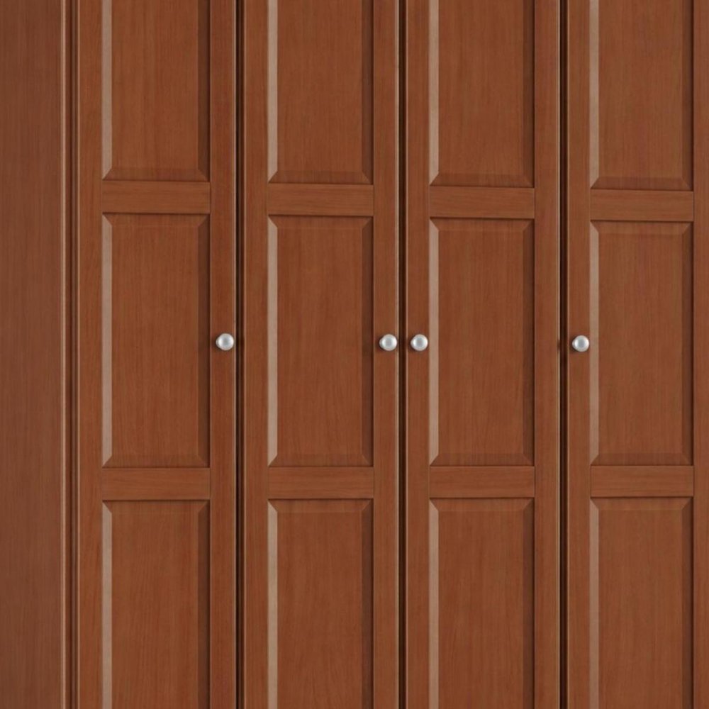 72" White Solid Wood Four Door Combo Dresser