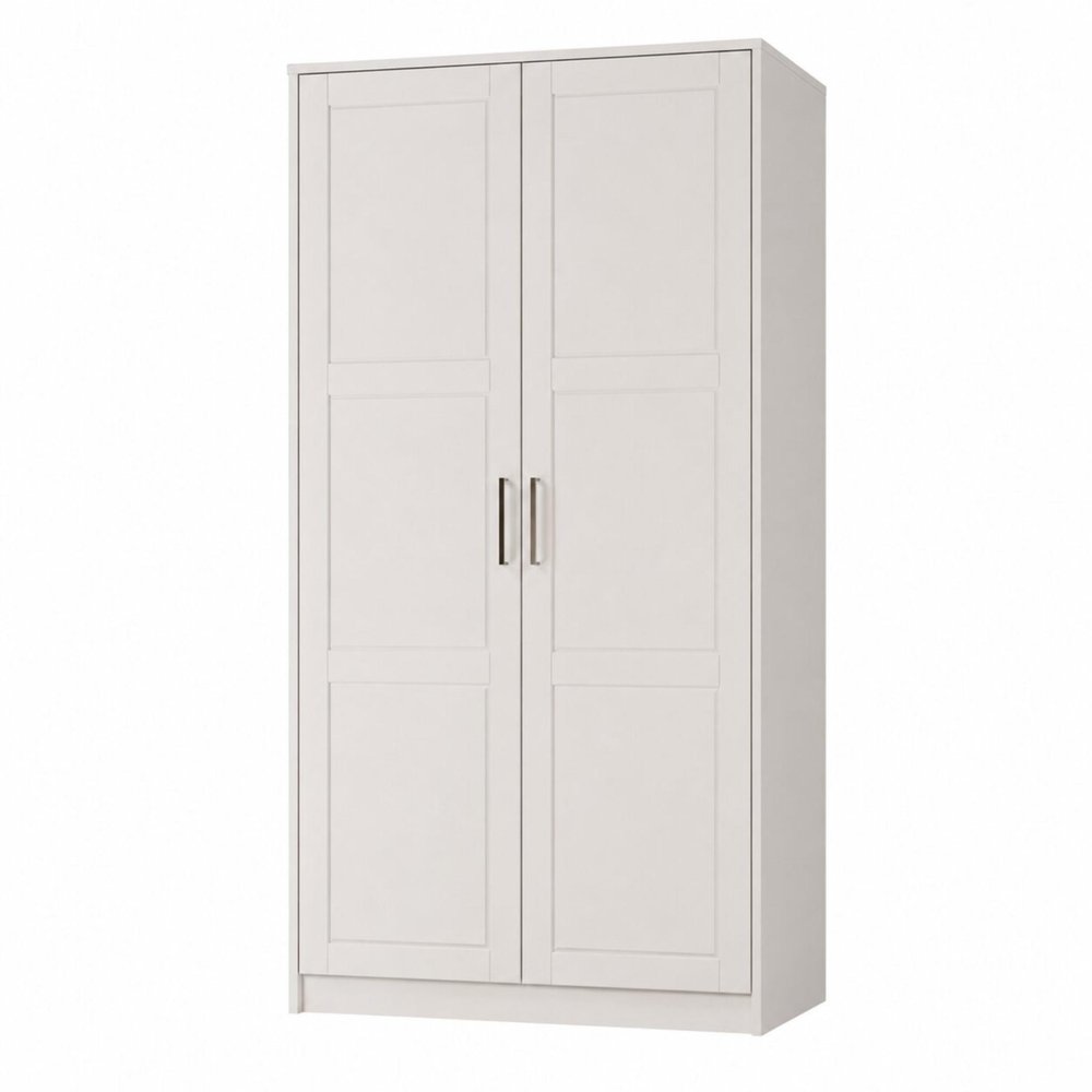 72" White Solid Wood Two Door Combo Dresser