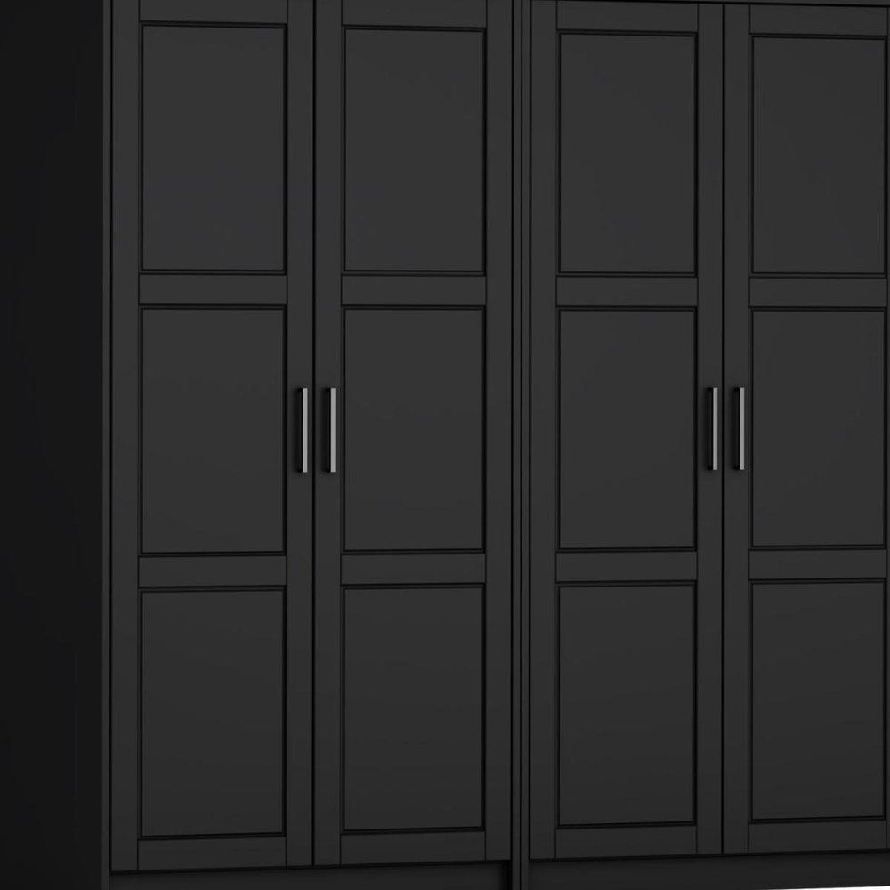 72" White Solid Wood Four Door Combo Dresser