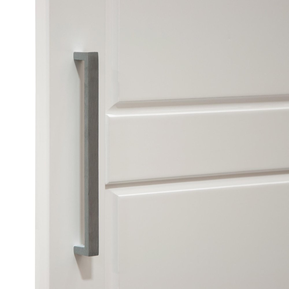 72" White Solid Wood Five Door Combo Dresser