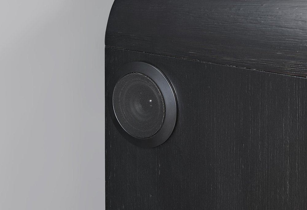 27" White And Black Wood Lighted Two Drawer Nightstand with USB Port and Integrated Tech