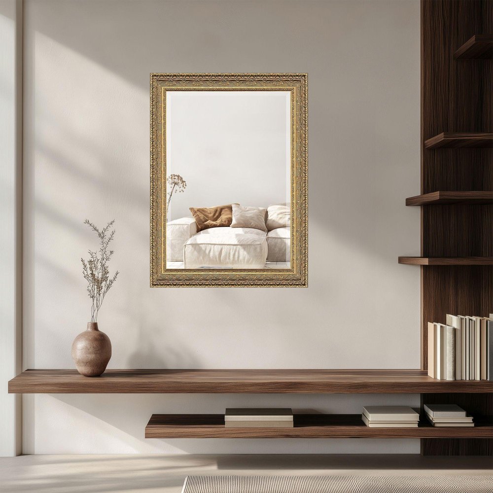 44" Gold Ornate Framed Accent Mirror