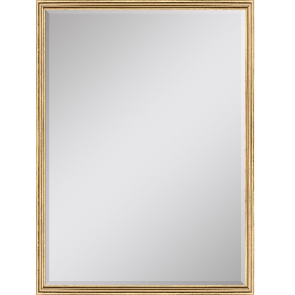 38" Gold Solid Wood Framed Accent Mirror