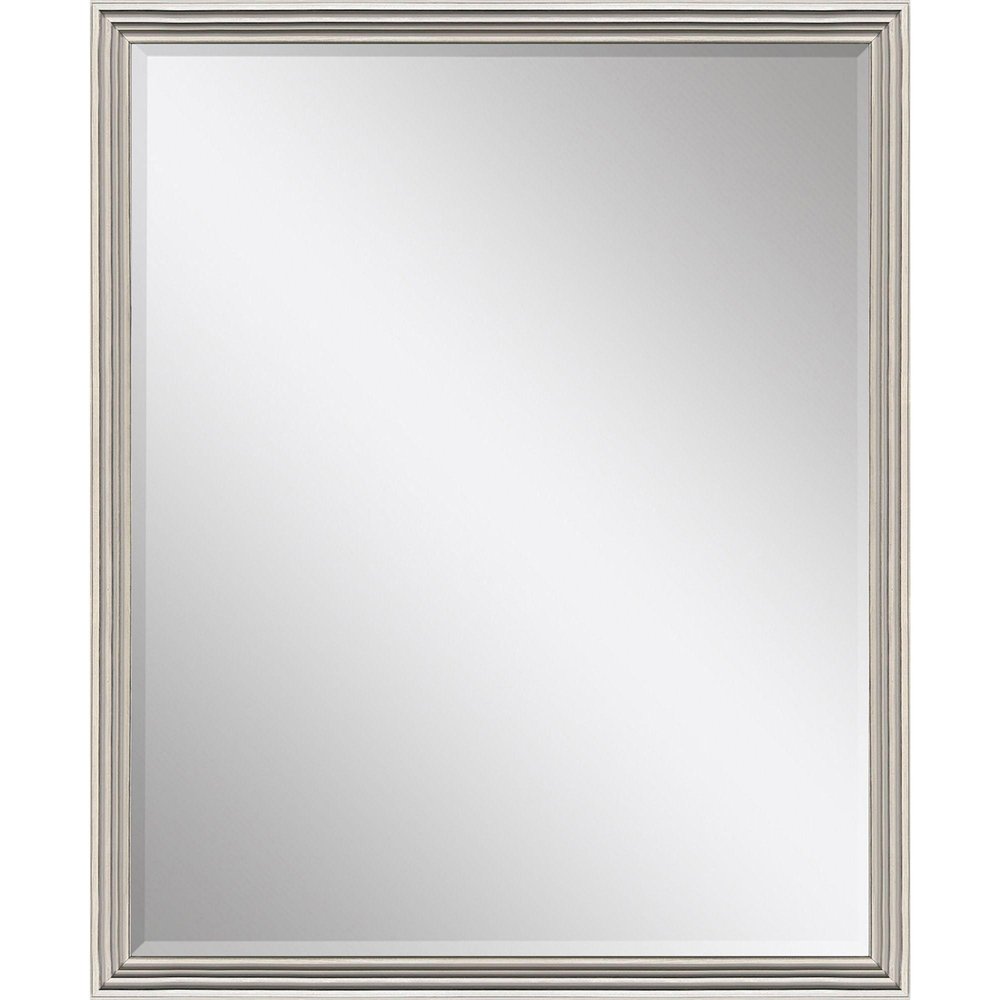 42" Silver Solid Wood Framed Accent Mirror