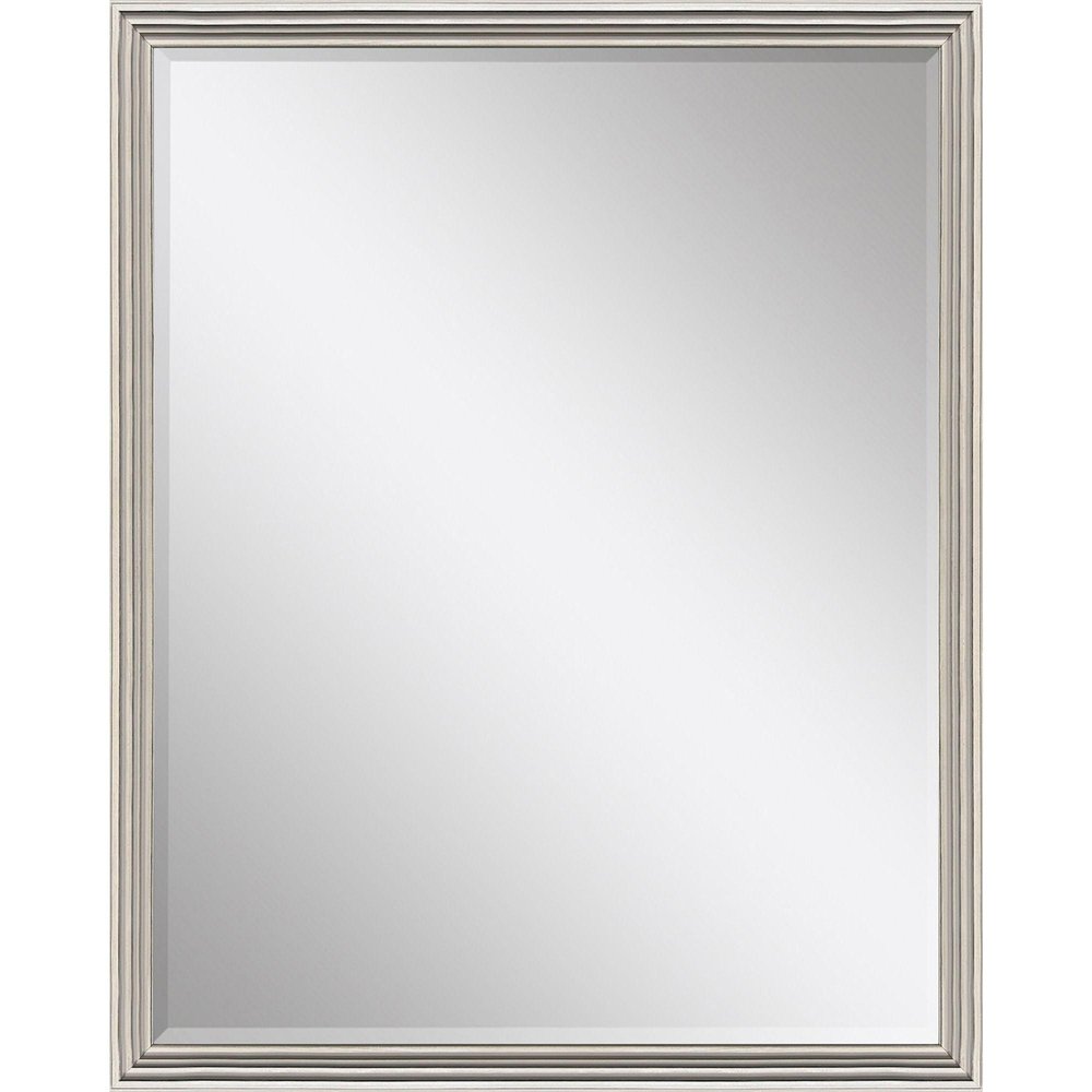 50" Silver Solid Wood Framed Accent Mirror