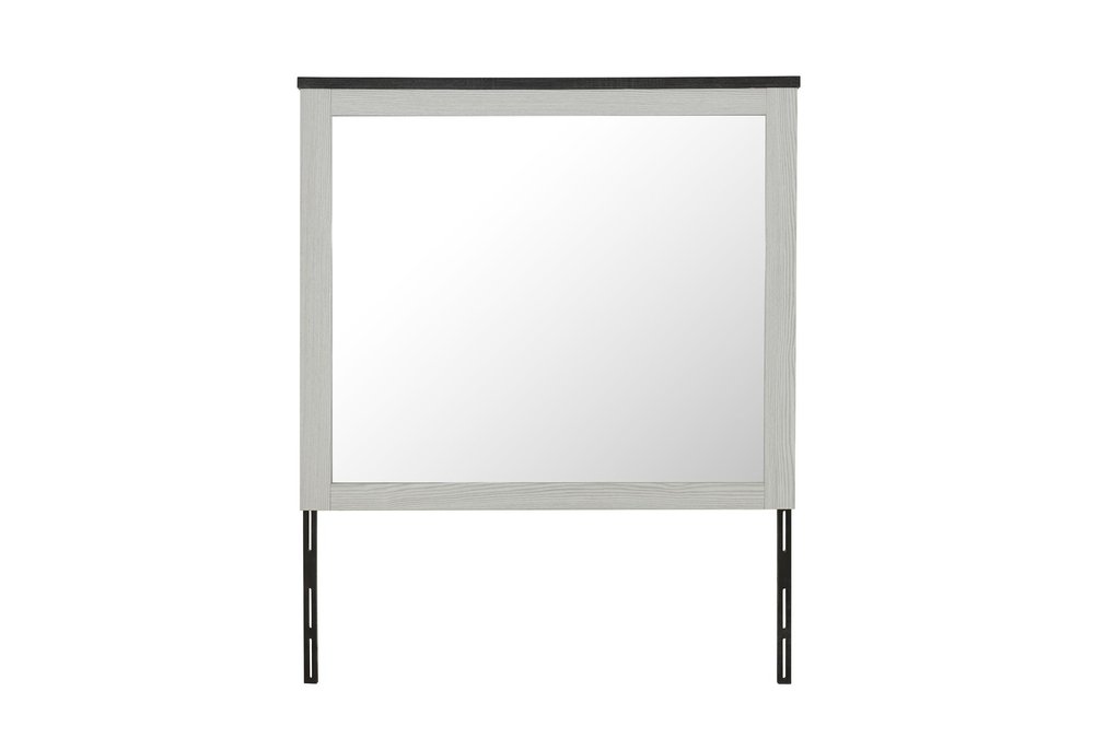 39" Beige Wood Dresser Mount Framed
