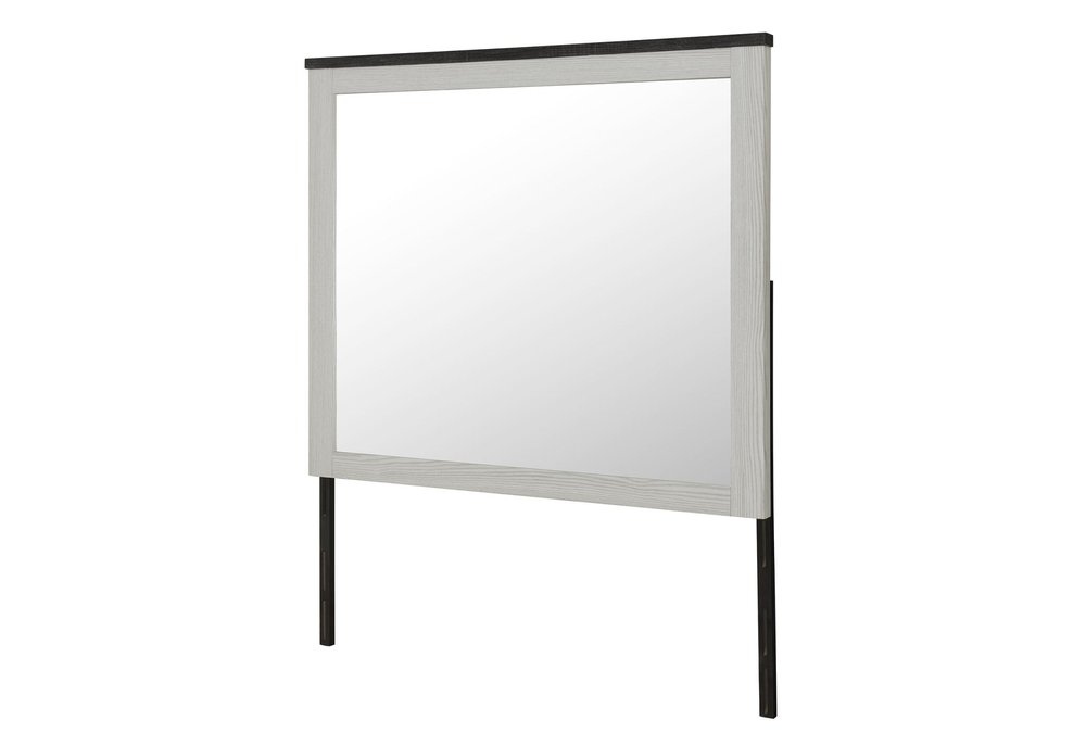 39" Beige Wood Dresser Mount Framed