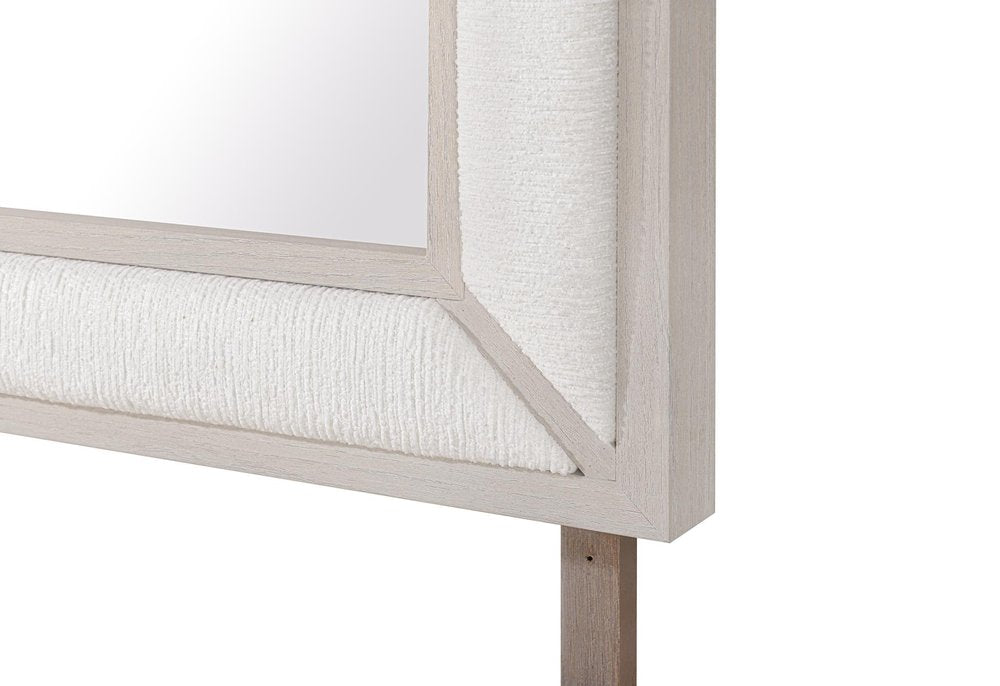 40" Beige Wood Dresser Mount Framed