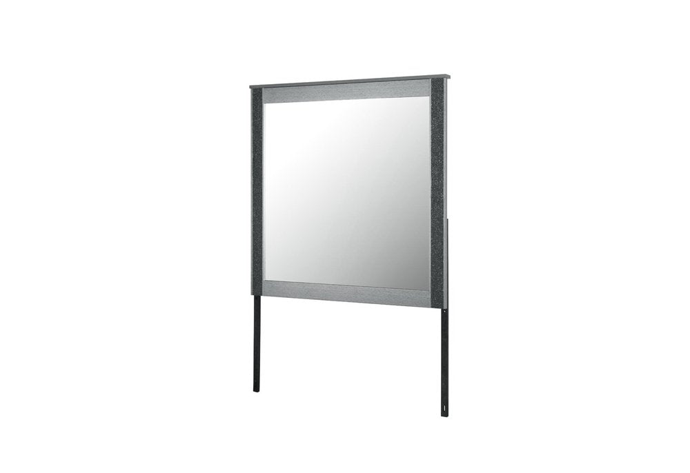 42" Silver Wood Dresser Mount Framed