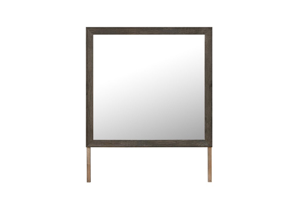 39" Dark Brown Wood Dresser Mount Framed