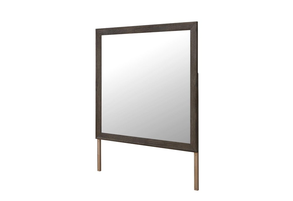 39" Dark Brown Wood Dresser Mount Framed