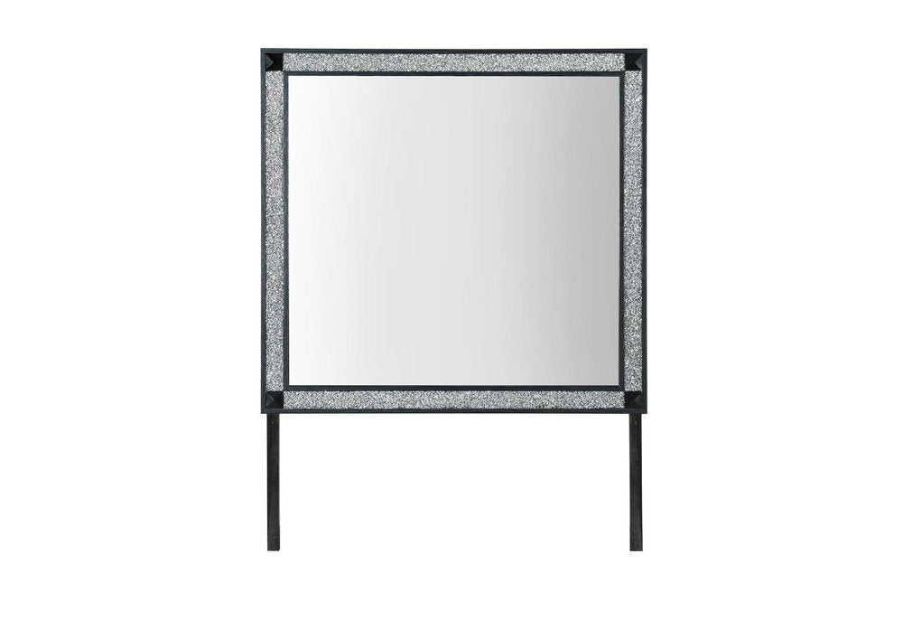 36" Charcoal Wood Dresser Mount Framed