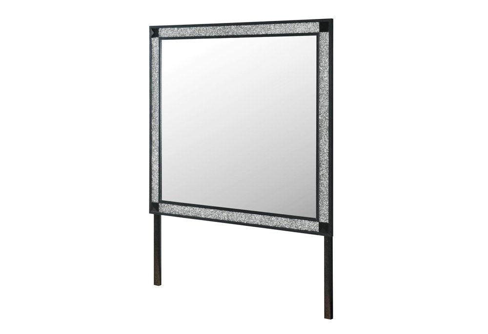 36" Charcoal Wood Dresser Mount Framed