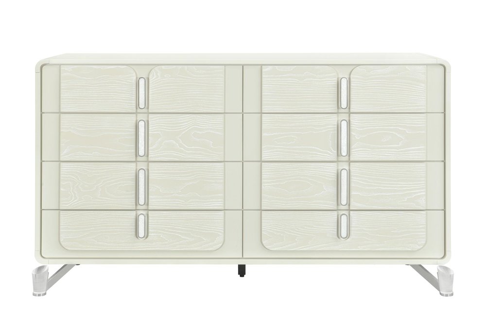 63" Beige Wood Six Drawer Double Dresser