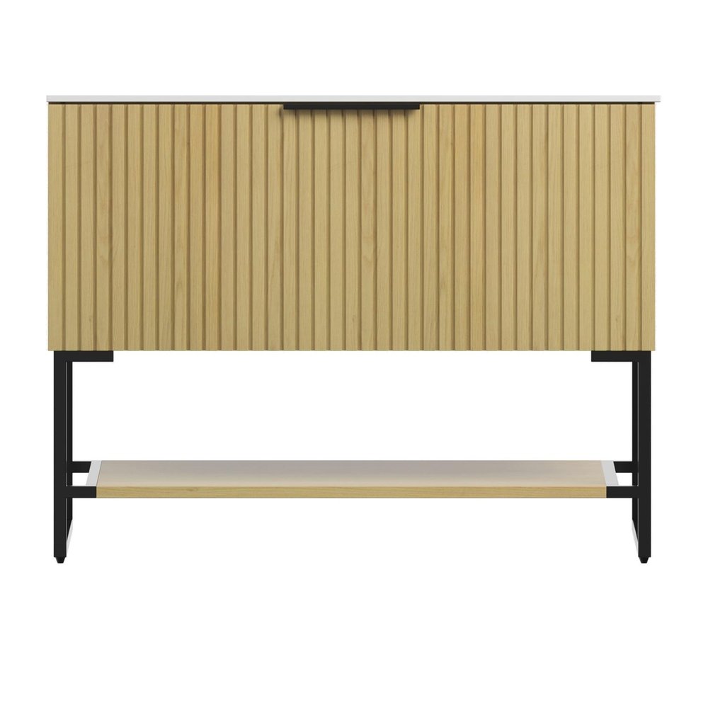 35" Brown Wood Freestanding Bathroom Vanity