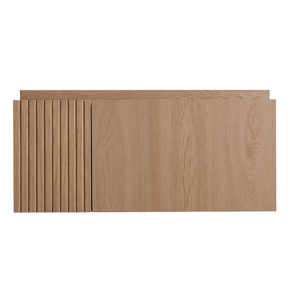 30" Brown Wood Floating Single Door Bathroom Vanity