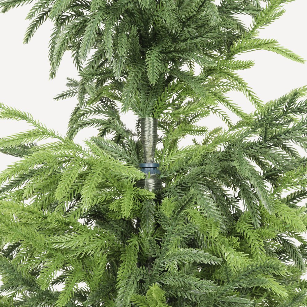 48" Green Artificial Pine Tree In Round Black Pot