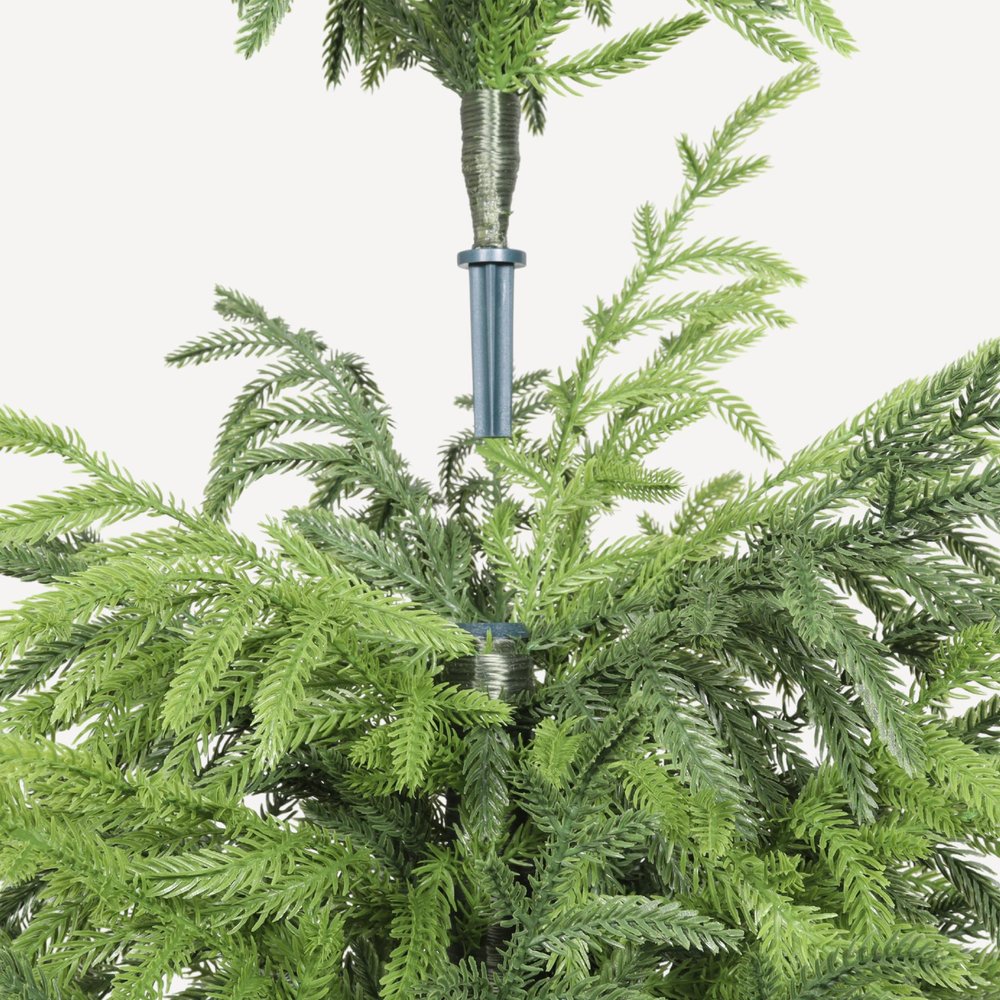 48" Green Artificial Pine Tree In Round Black Pot
